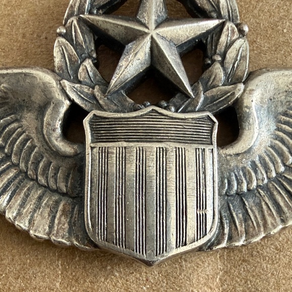 WWII US Air Force USA Senior Pilot Wings Badge - Picture 3 of 10